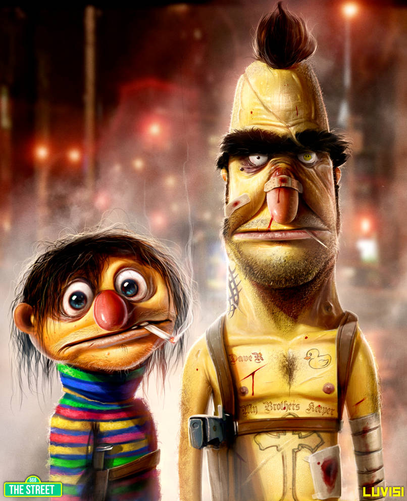 Bert and Ernie - My Brother's Keeper - by DanLuVisiArt
