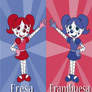 Fresa and Frambuesa the Clown Bots