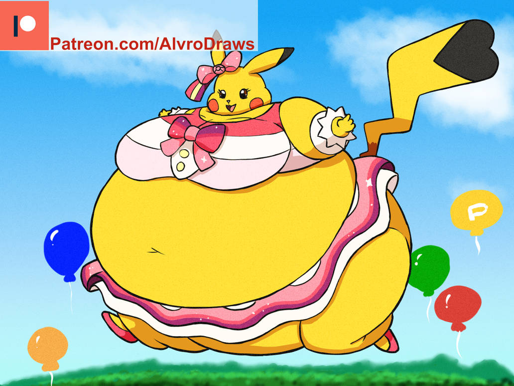 Flower Pokemon Inflation Pop star Pikachu inflated by Alvro on DeviantArt