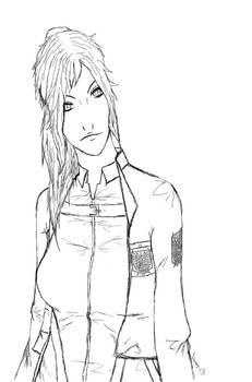 Sasha Blouse line art