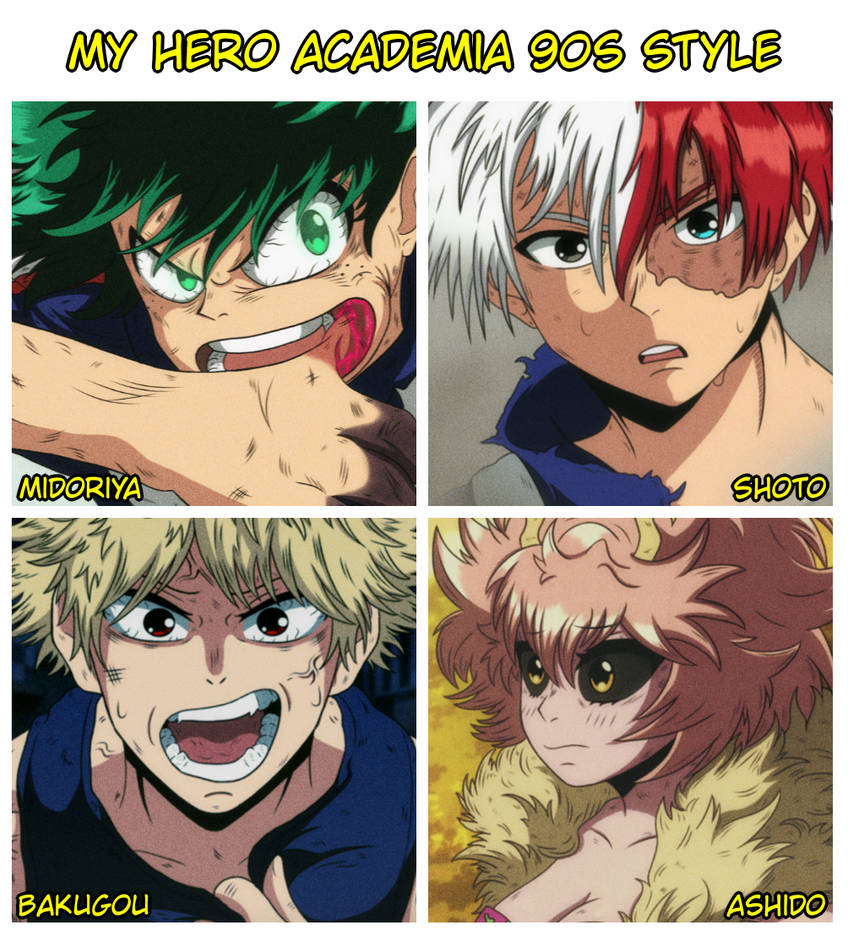 My Hero Academy ( anime 90s style ) by SuuSlimeGirl on DeviantArt