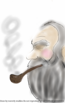 old man smoking a pipe