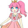 pink haired princess peach