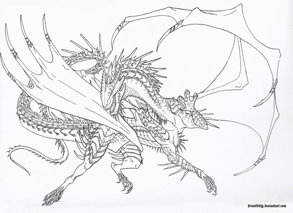 *~ Simple Drake Line art ~* by PenutKitty on DeviantArt