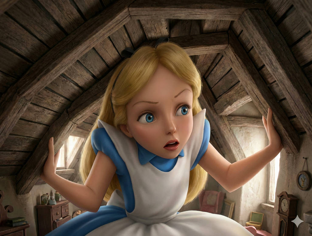 Alice Rabbit House Alice growing in White Rabbit's house by SalazarsLand on DeviantArt