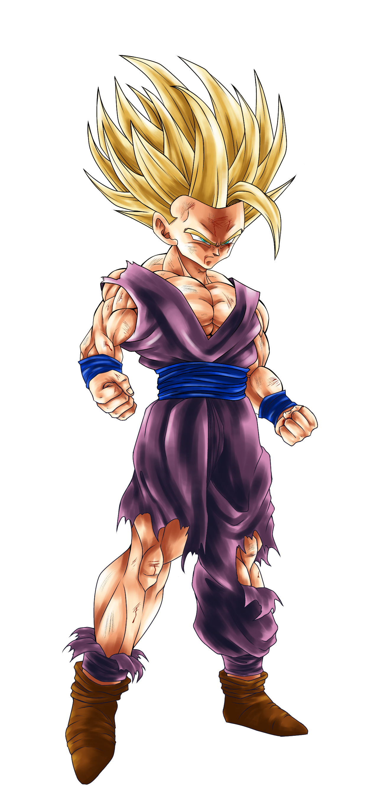 Super Saiyan 2 Gohan (Youth) by cxnvectixn on DeviantArt