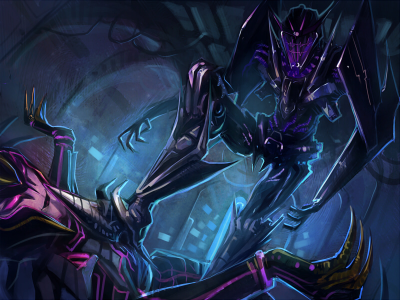 Soundwave vs Lucretia - Transformers Prime x AFK by hailfire191 on