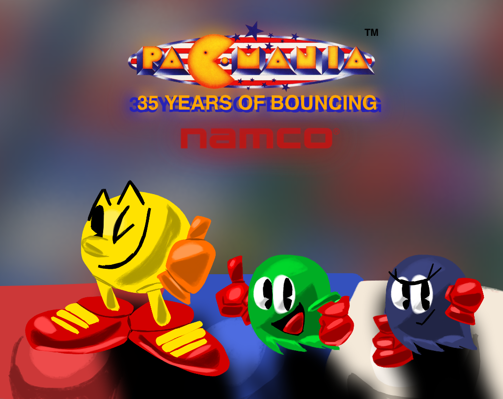 Pacmania Style Pac-Mania 35th Anniversary Artpiece by pacsac1 on DeviantArt