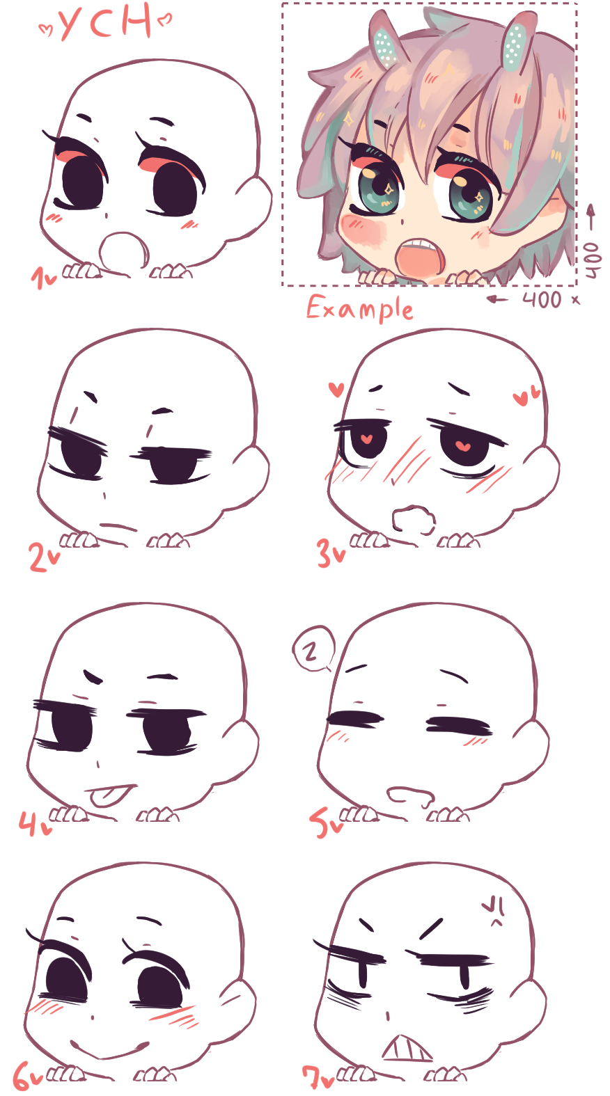 Chibi face hot sale