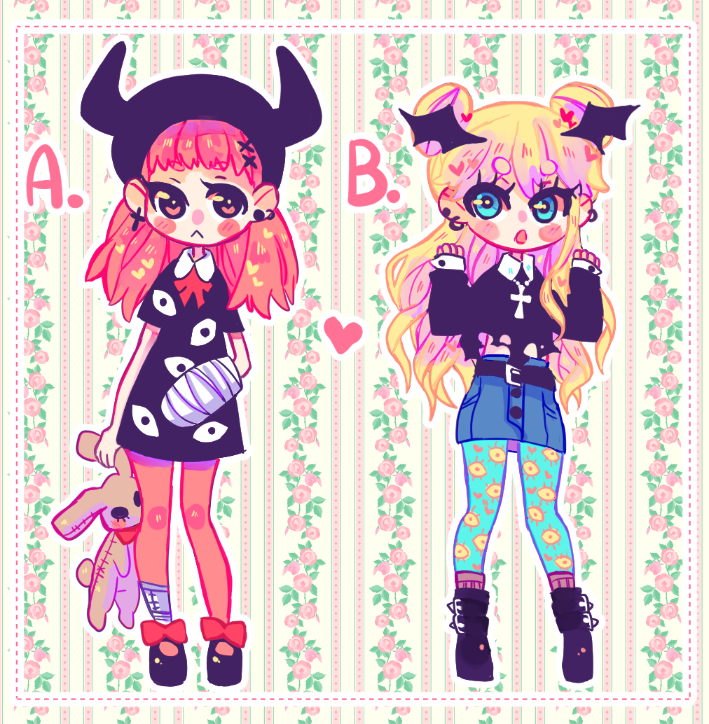 Pastel Goth/Gringe Adoptable Auction CLOSED