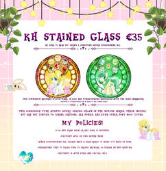 KH stained glass commission sheet // €35