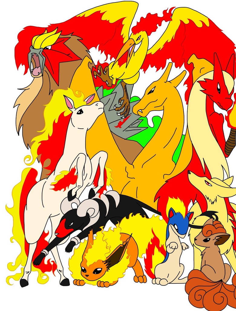 Custom Fire Pokemon Fire Type Pokemons by SpookyTheKitten23 on DeviantArt