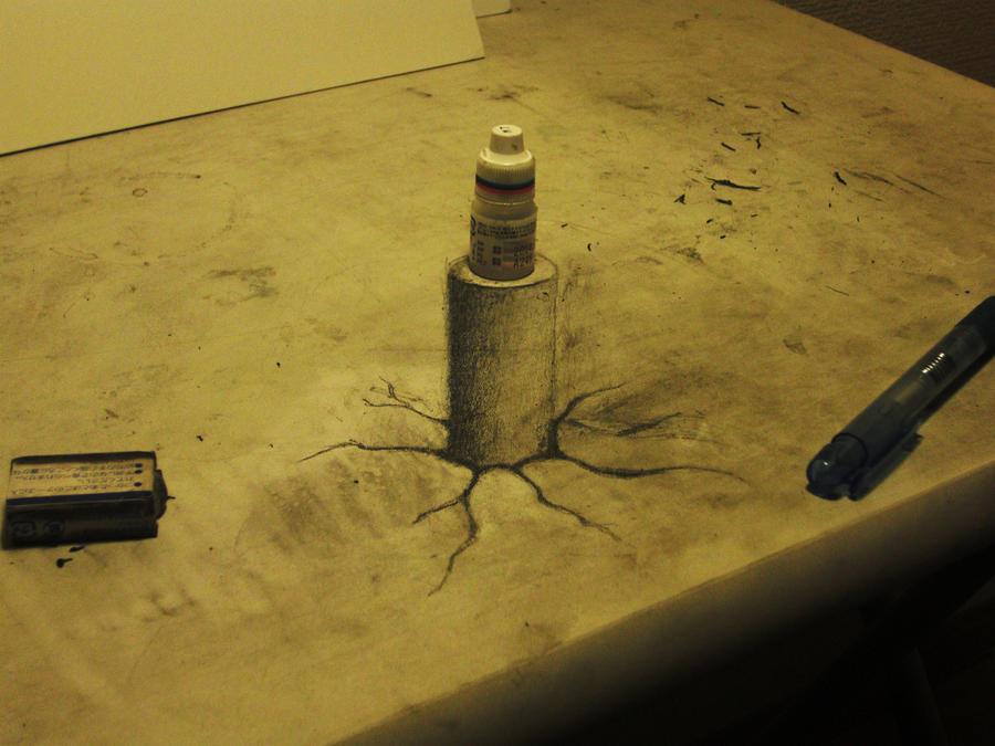 Eye lotion on a picture