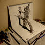 3D Drawing - Residents on the sketchbook