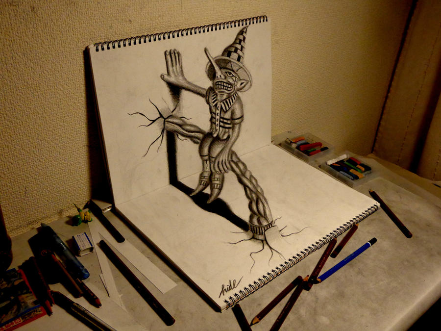 3D Drawing - Residents on the sketchbook