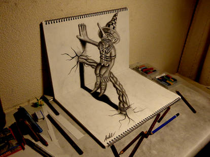 3D Drawing - Residents on the sketchbook