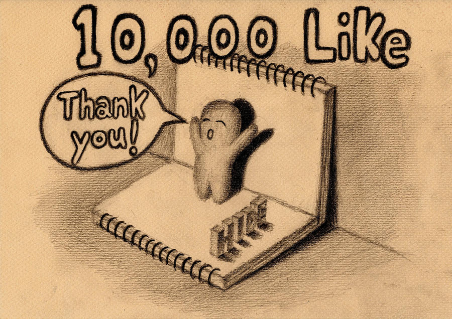 3D Drawing - 10,000 like on facebook