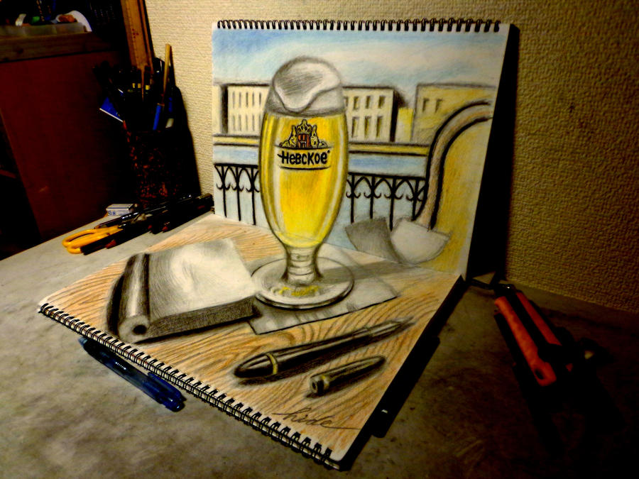 3D Drawing - Beer Cafe