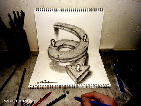 3D Drawing - Suspicious stairs popping out