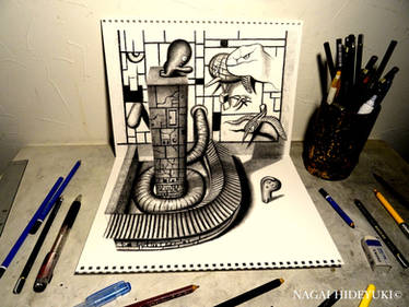 3D Drawing - Mysterious building pops up