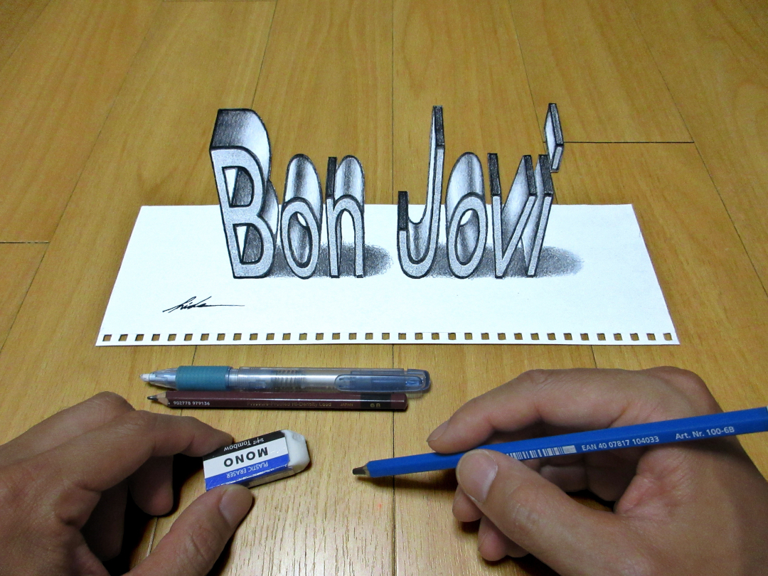 3D Drawing - Bon Jovi