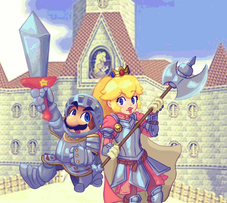Mario Knight Knight Mario and Peach by SuperRicardo64 on DeviantArt