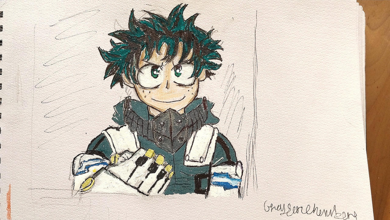 My first deku fan art by Gray67373 on DeviantArt