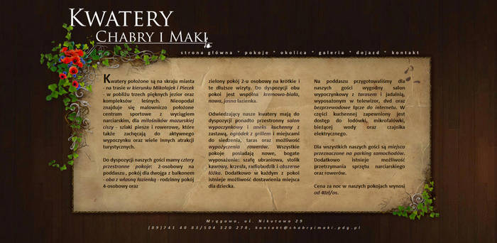 Chabry i Maki - website layout