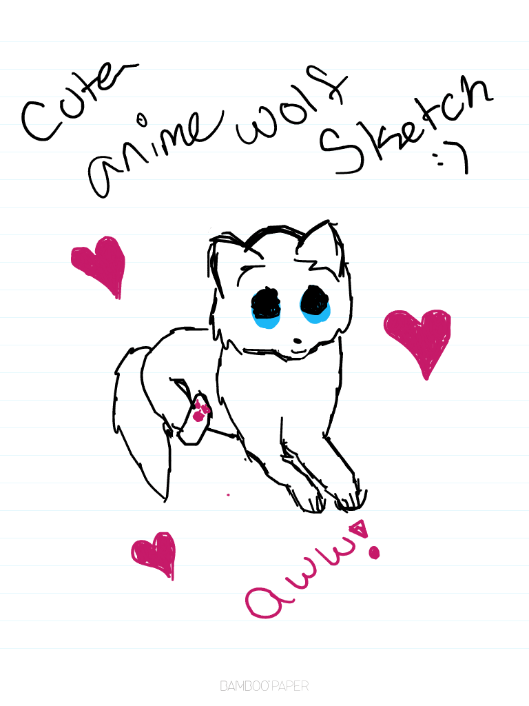 UPGRADED cute anime wolf sketch by Wolves9966 on DeviantArt UPGRADED cute anime wolf sketch by Wolves9966 on DeviantArt