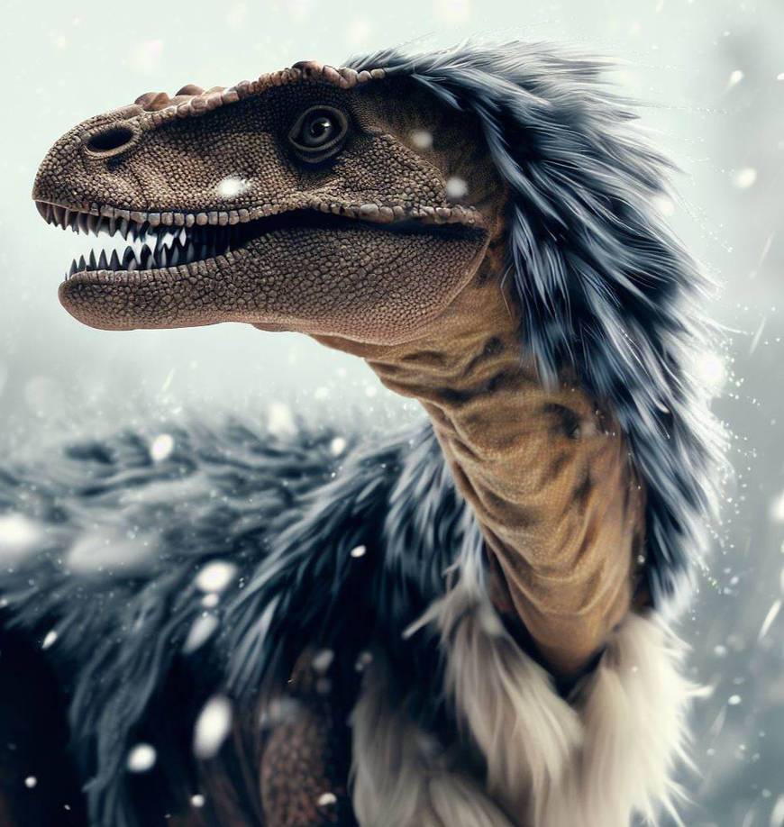 Velociraptor in the snow by ARART1511 on DeviantArt