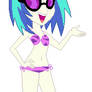 EG Vinyl Scratch in a Bikini With Sunglasses On