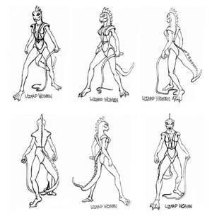 Model Sheet - Lizard Women from Flash  Gordon!