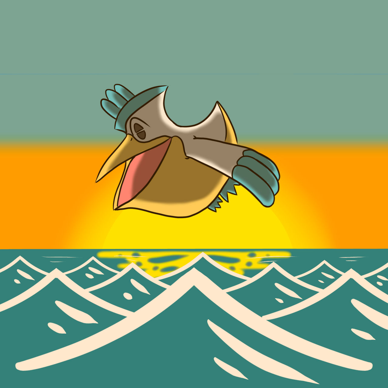 Pelipper at Sea by fanJhan on DeviantArt