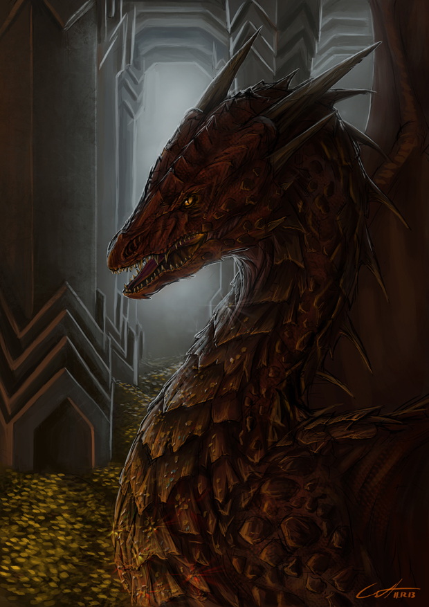 Smaug Portrait (WIP)