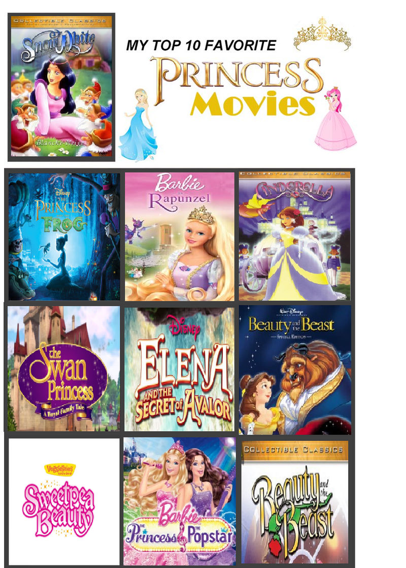 My Top 10 Favorite Princess Movies by Glittertiara on DeviantArt