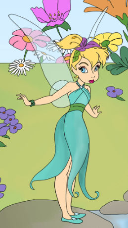 Tinkerbell Spring Time Square Tinkerbell's springtime gown by Glittertiara on DeviantArt