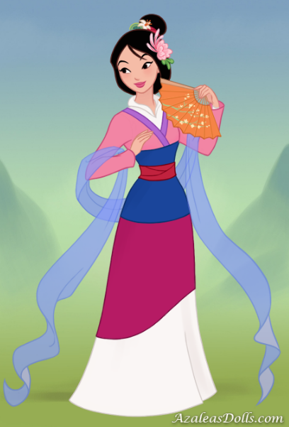 mulan in pink dress Mulan Replica Dress for 18 inch Dolls