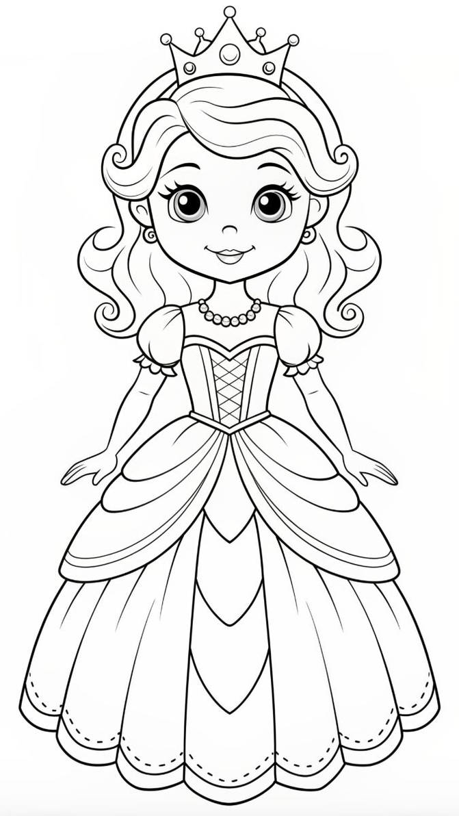 Princess Or Coloring Princess Coloring Page 02 by Glittertiara on DeviantArt