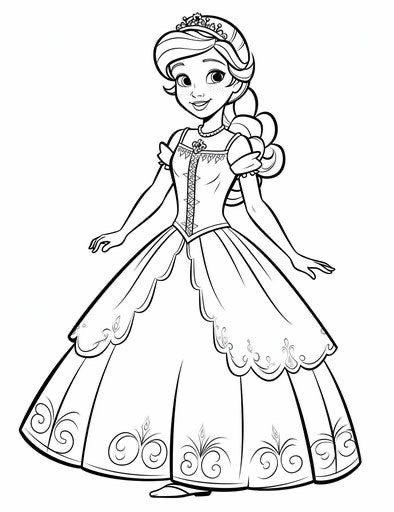 Princess Coloring page 06 by Glittertiara on DeviantArt