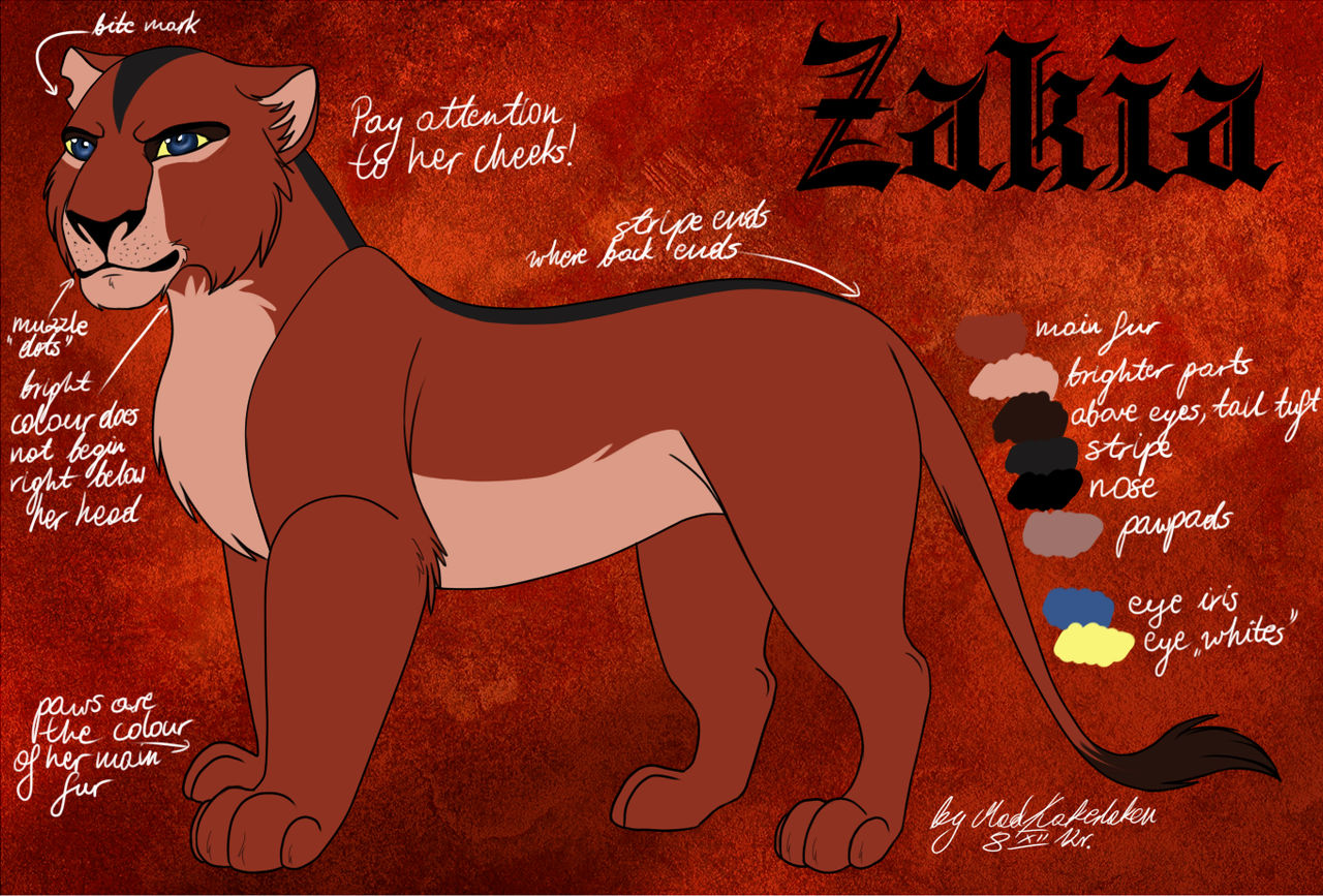 Zakia Character Sheet