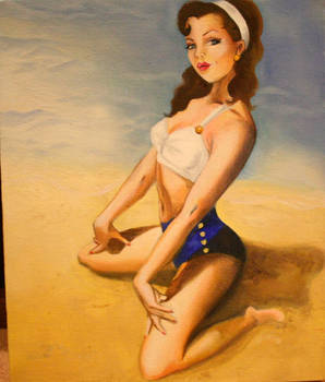 Pinup at the beach