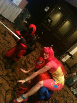 spiderman, deadpool and pinkie pie! 2