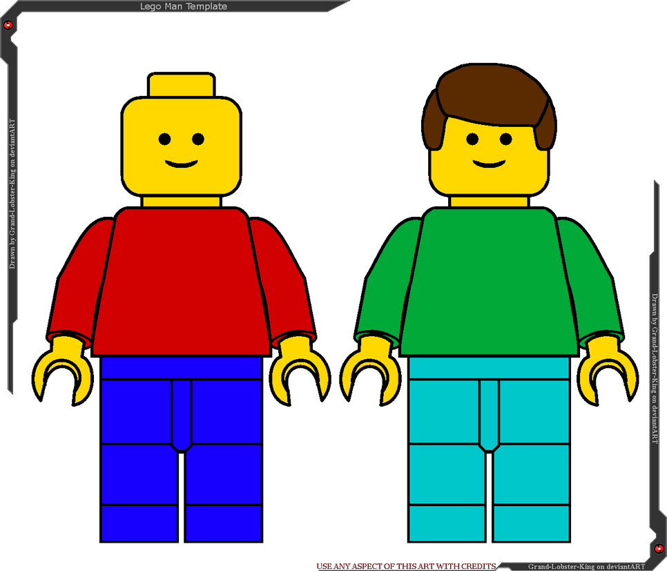 Lego Man Template by GrandLobsterKing on DeviantArt
