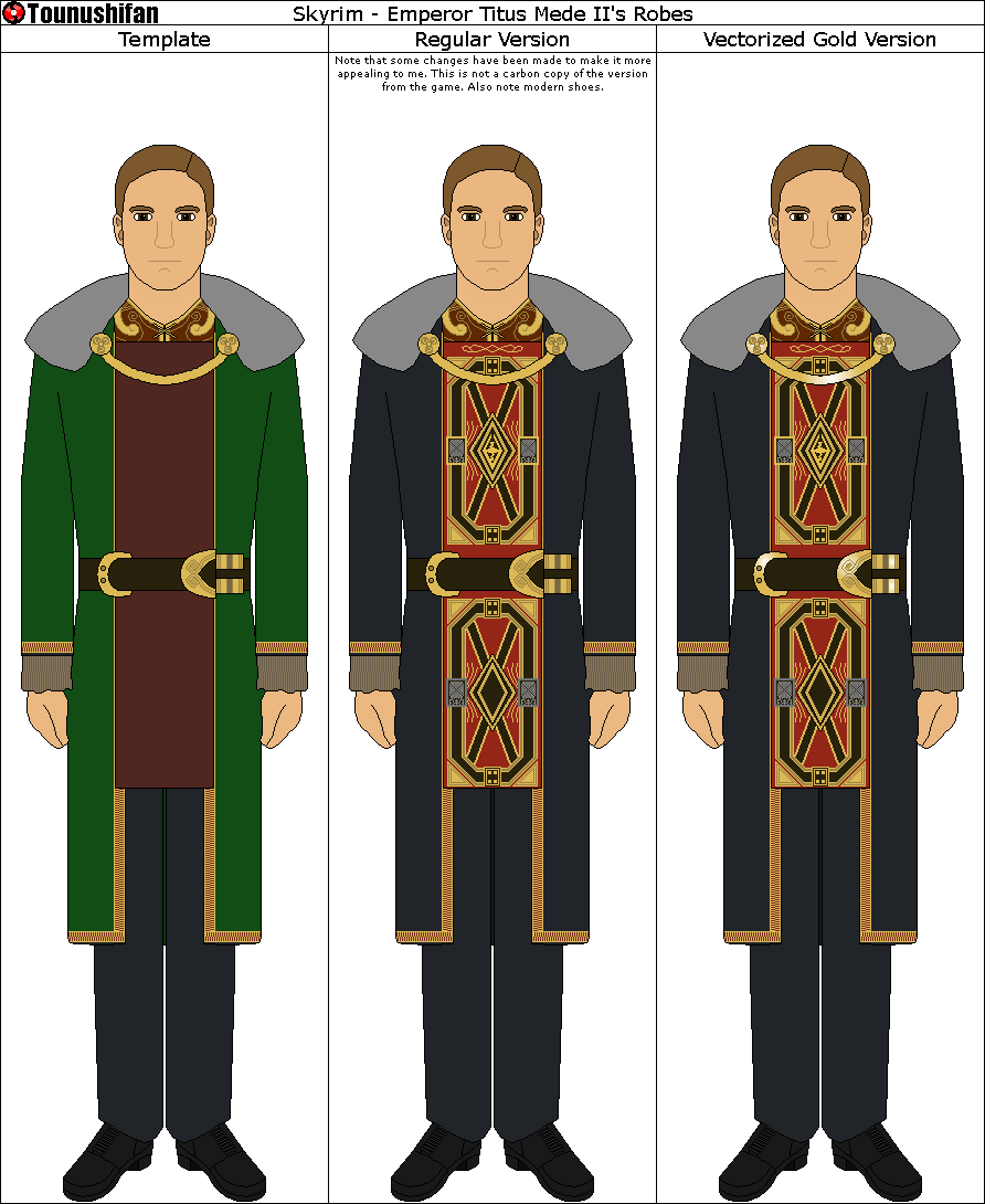 Skyrim - Emperor Titus Mede II’s Robes by Grand-Lobster-King on