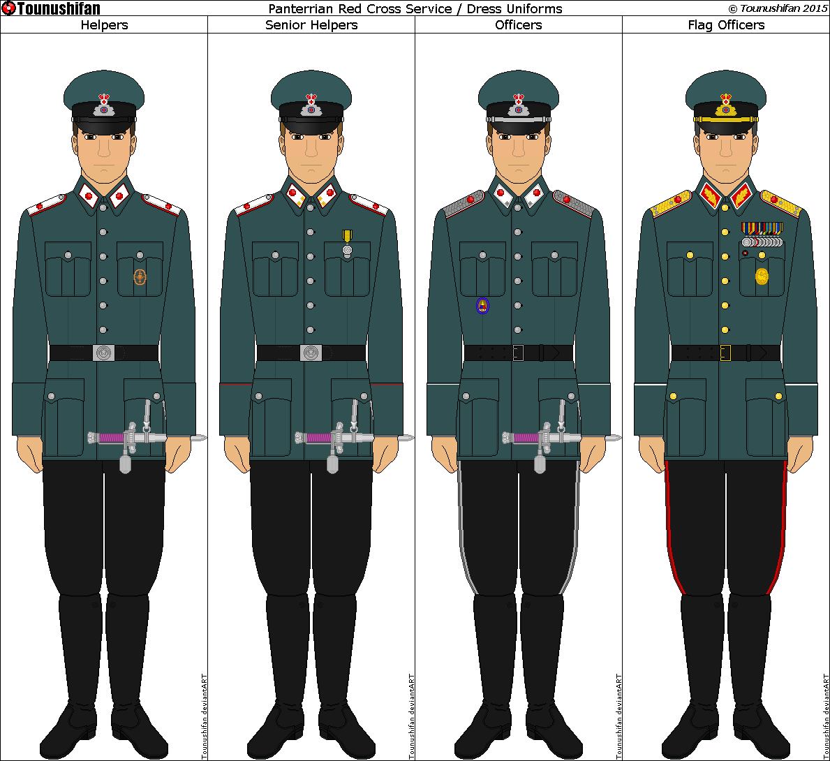 Panterria - Red Cross Dress/Service Uniforms