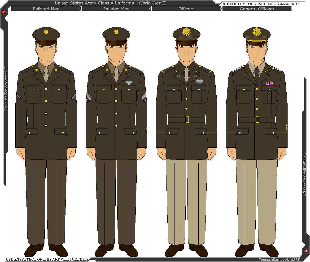 Wwii U.S. Army Class A Uniform By Grand-Lobster-King On Deviantart