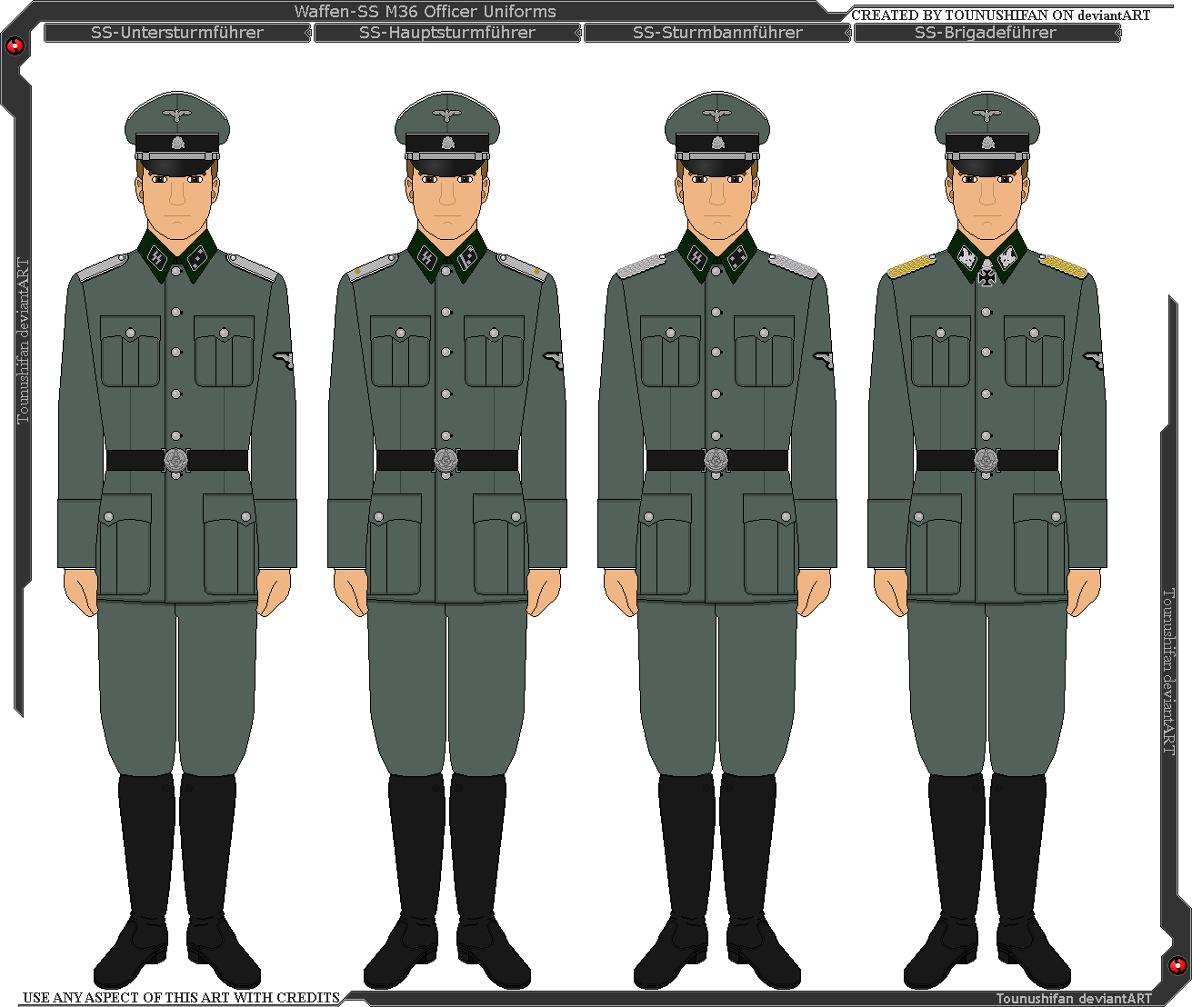 Униформа СС m36. SS Guard Officer. Форма офицера гестапо. Повседневная Военная форма для фотошопа.