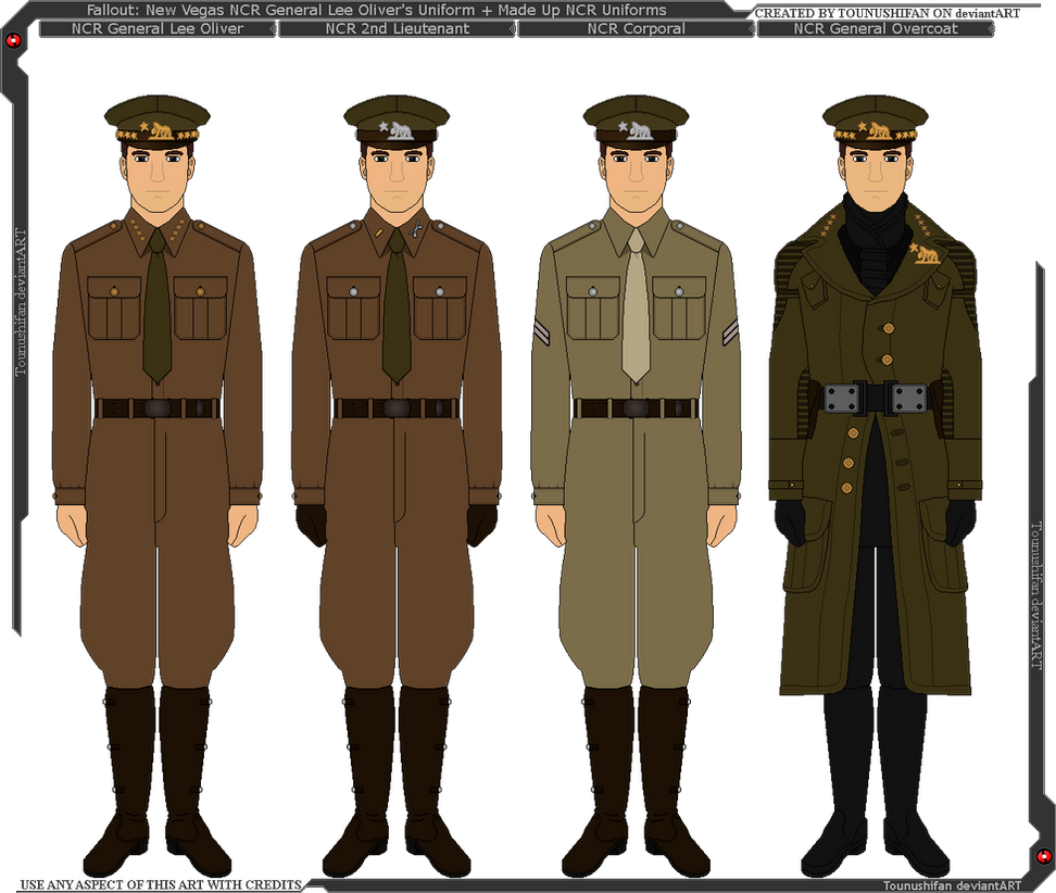 Fallout Ncr Ranks Fallout - NCR Gen. Lee Oliver + Fictional Uniforms by Grand-Lobster ...