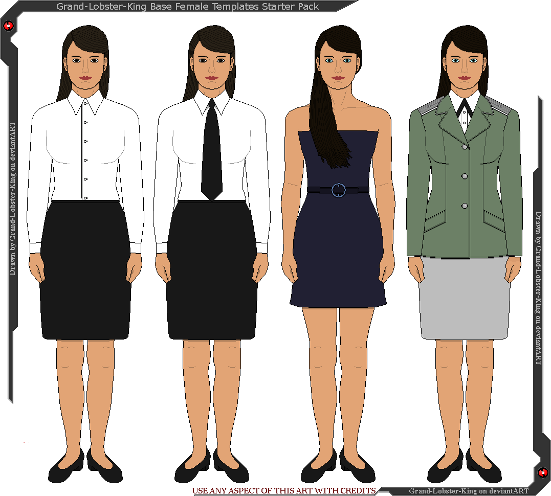 Female Base Templates by GrandLobsterKing on DeviantArt Female Base Templates by GrandLobsterKing on DeviantArt