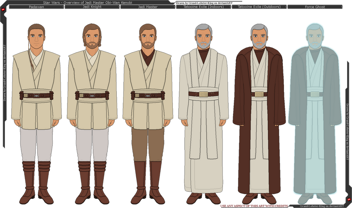 Overview of Jedi Master Obi-Wan Kenobi by Grand-Lobster-King on DeviantArt
